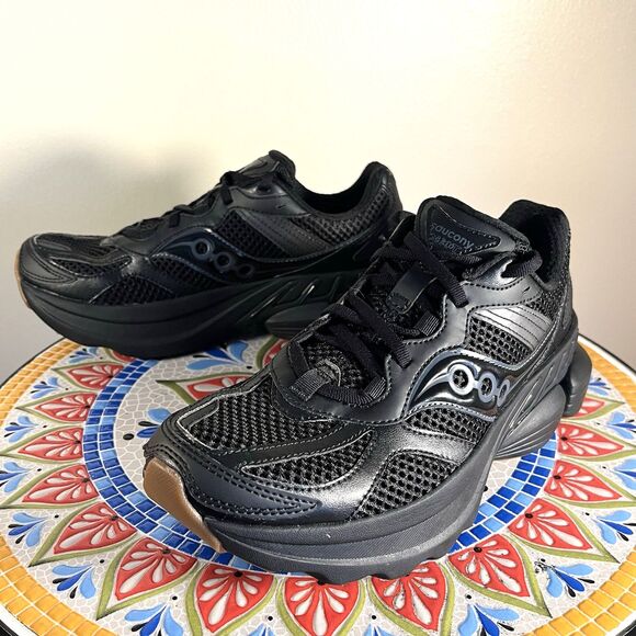 Saucony NXT Grid Women’s Size 8.5 Mens 7 Black Running Shoes S70797-3 Unisex NEW - Picture 1 of 9